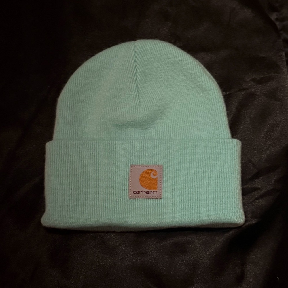 Carhartt Youth Acrylic Watch Beanie NWOT OS Aqua Blue